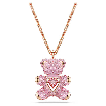 Swar*vski -Teddy pendant Bear, Pink, 18K rose gold finish-5642976