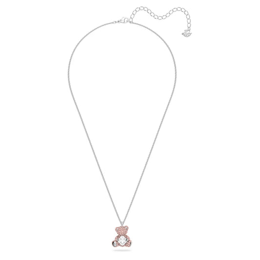 Swar*vski -Teddy pendant Bear, Pink, Rhodium plated-5599168