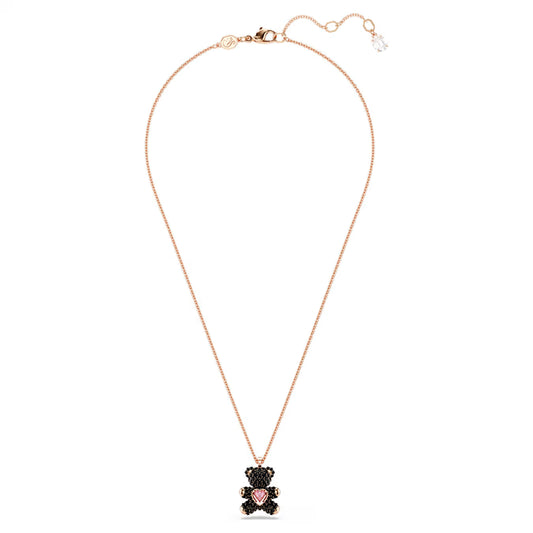 Swar*vski -Teddy pendant Teddy, Black, 18K rose gold finish-5693623
