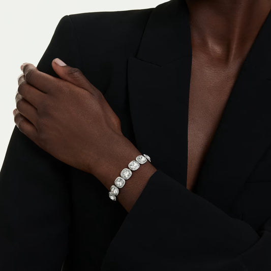 Swar*vski - Una Angelic bracelet Cushion cut, White, Rhodium plated-5751558