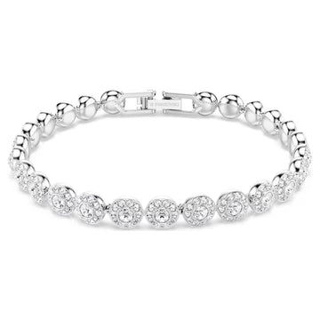 Swar*vski -Una Angelic bracelet Round cut, Small, White, Rhodium plated -5071173