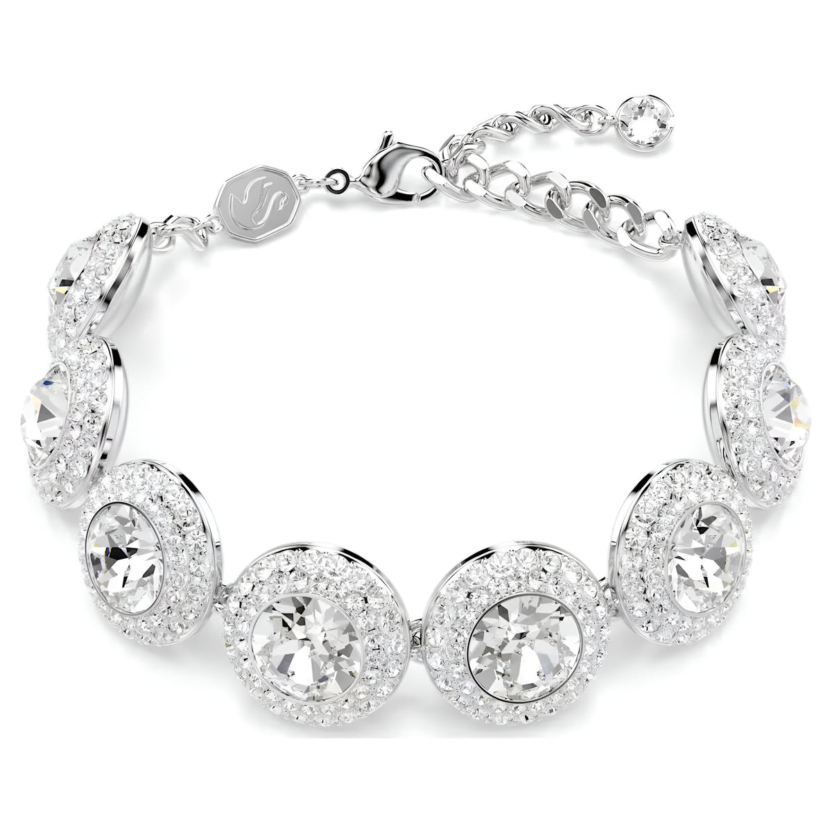 Swar*vski -Una Angelic bracelet White, Rhodium plated-5735343