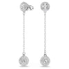 Swar*vski -Una Angelic drop earrings Round cut, White, Rhodium plated-5732273