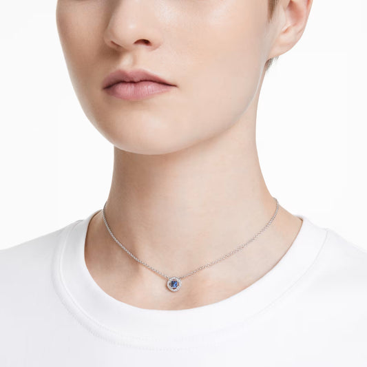 Swar*vski -Una Angelic necklace Mixed cuts, Blue, Rhodium plated-5662142