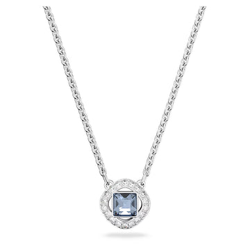 Swar*vski -Una Angelic necklace Mixed cuts, Blue, Rhodium plated-5662142